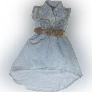 Toddler Dollhouse Jean Dress with Belt